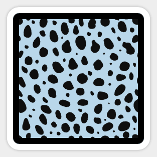 Light Blue and Black Cheetah Print Animal Print Sticker